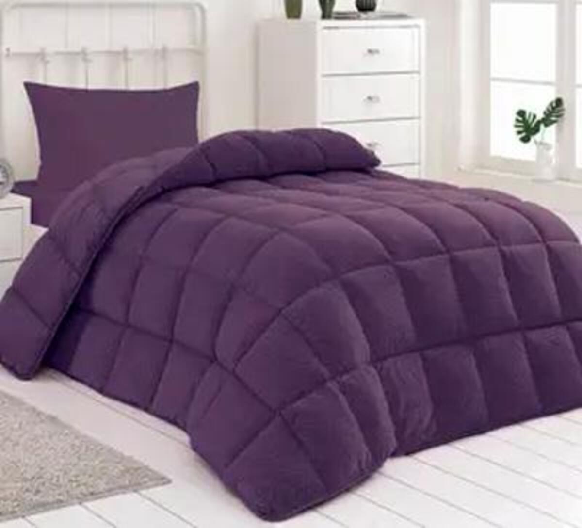 Merinos Yorgan Fashion Micro 155*215 Zigzag Mürdüm