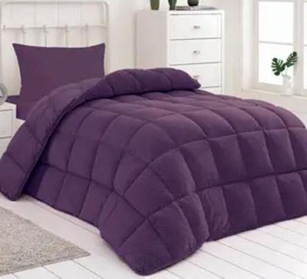 Merinos Yorgan Fashion Micro Tk Zigzag Mürdüm
