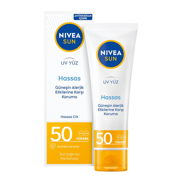 Nivea Sun Yüz Kremi Hassas SPF50 50Ml