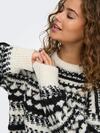Only Kazak 15327639 Krem-Siyah Desenli