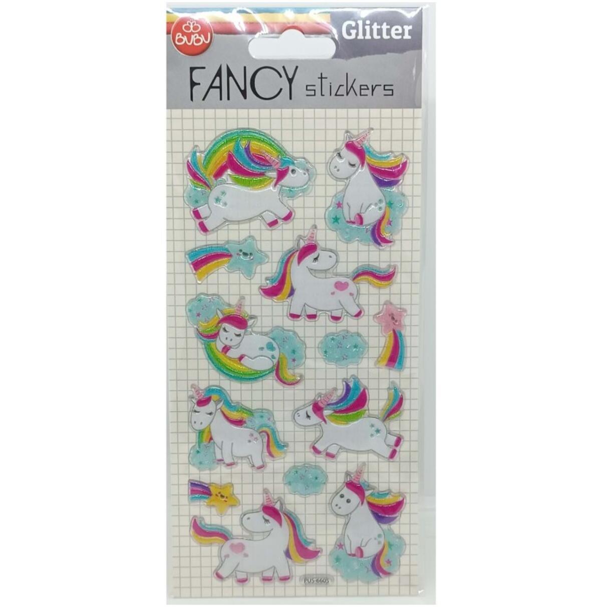 Bu-Bu Damla Stickers Glitter Unicorn 9X20 BUBU-PUS-6605