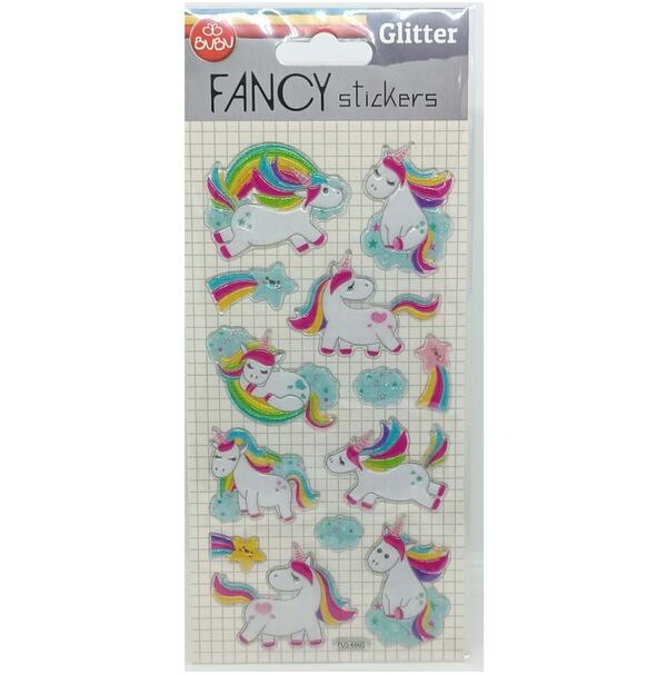 Bu-Bu Damla Stickers Glitter Unicorn 9X20 BUBU-PUS-6605