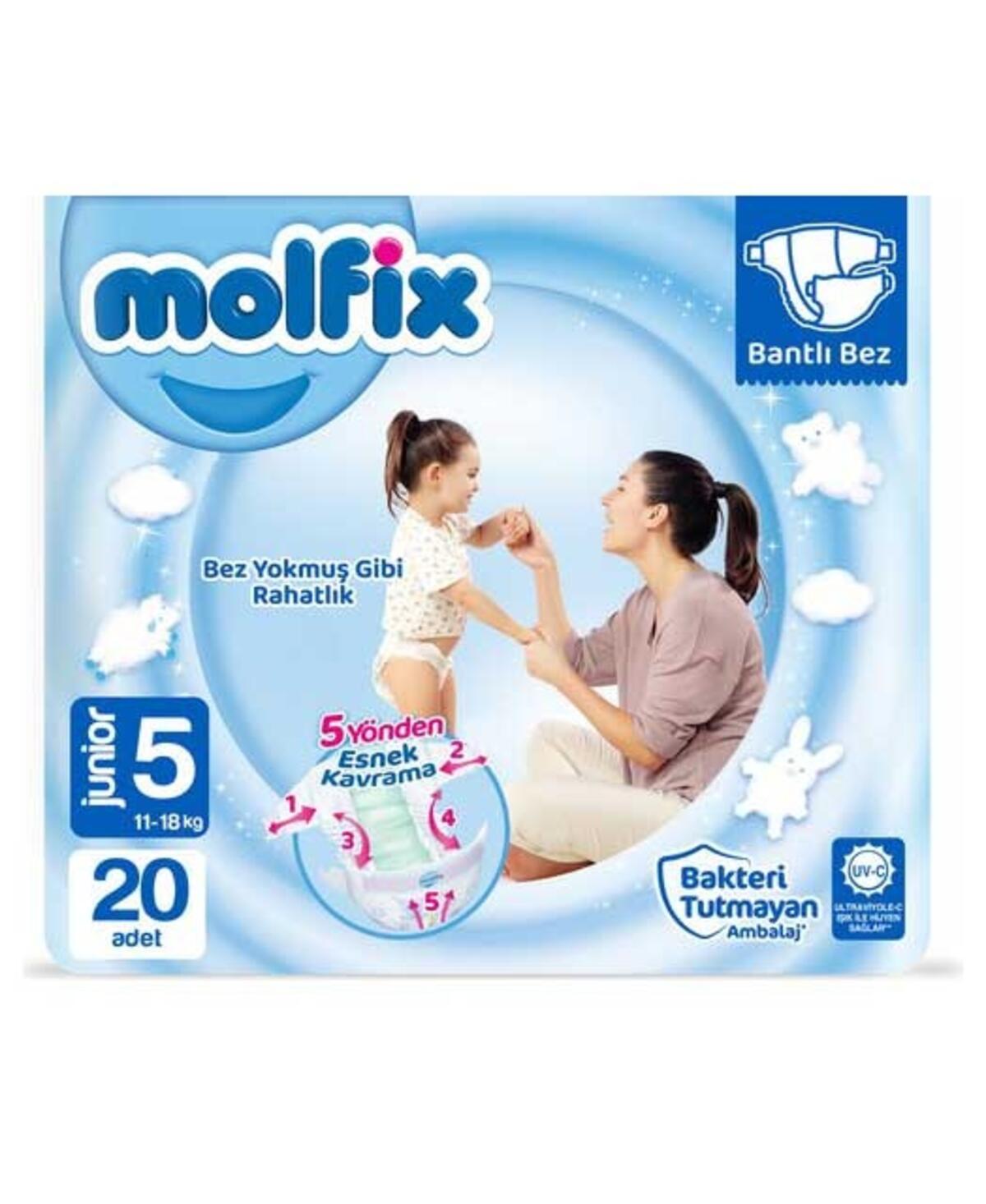 Molfix Bebek Bezi 3D Junior 20Li No:5
