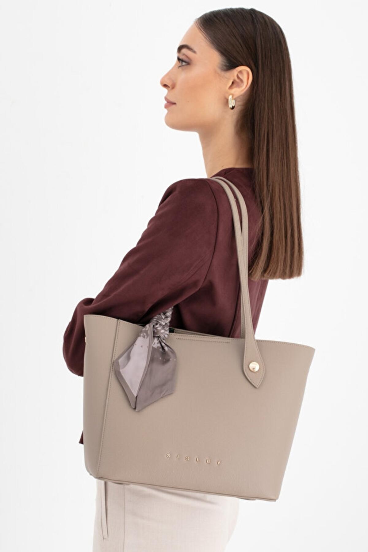 Sisley Kadın Kol Çantası SLY_284 Taş - Haki