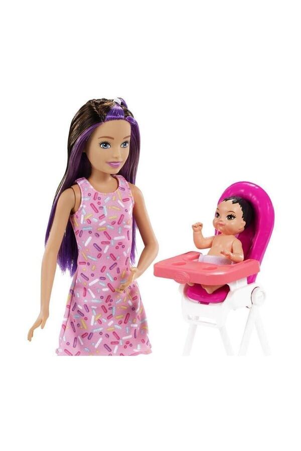 Barbie Bebek Bakıcısı Bebeği ve Aks. Oyun Setleri MTL-FHY97
