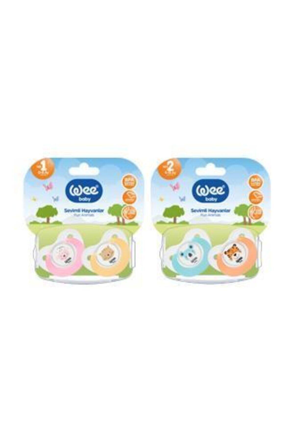 Wee Baby Emzik Damaklı 2Li Sevimli Hayvanlar No:1 Rb319