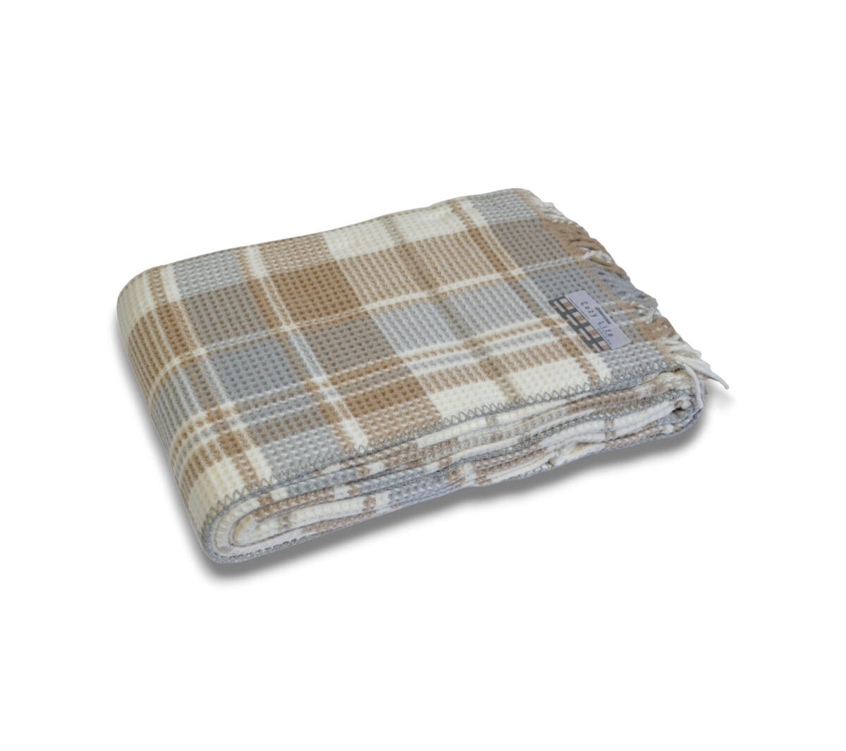 Merinos Battaniye 180*220 Pamuklu Skoç Cozy İnka Bej