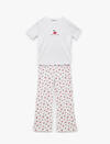 Koton Pijama Takımı 5SLK40137MK Kırmızı Desenli