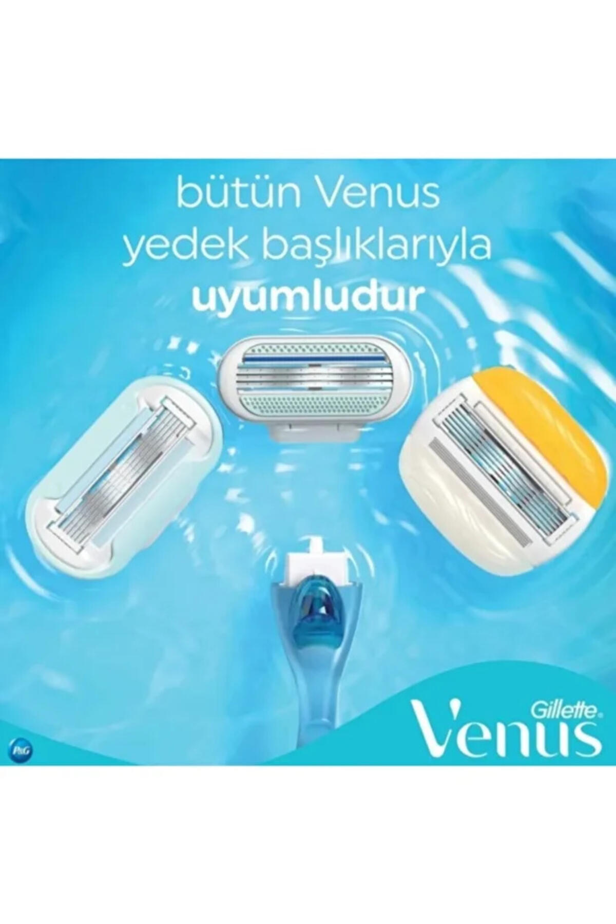 Gillette Traş Makinesi Venüs Smooth Mavi+2 Yedek