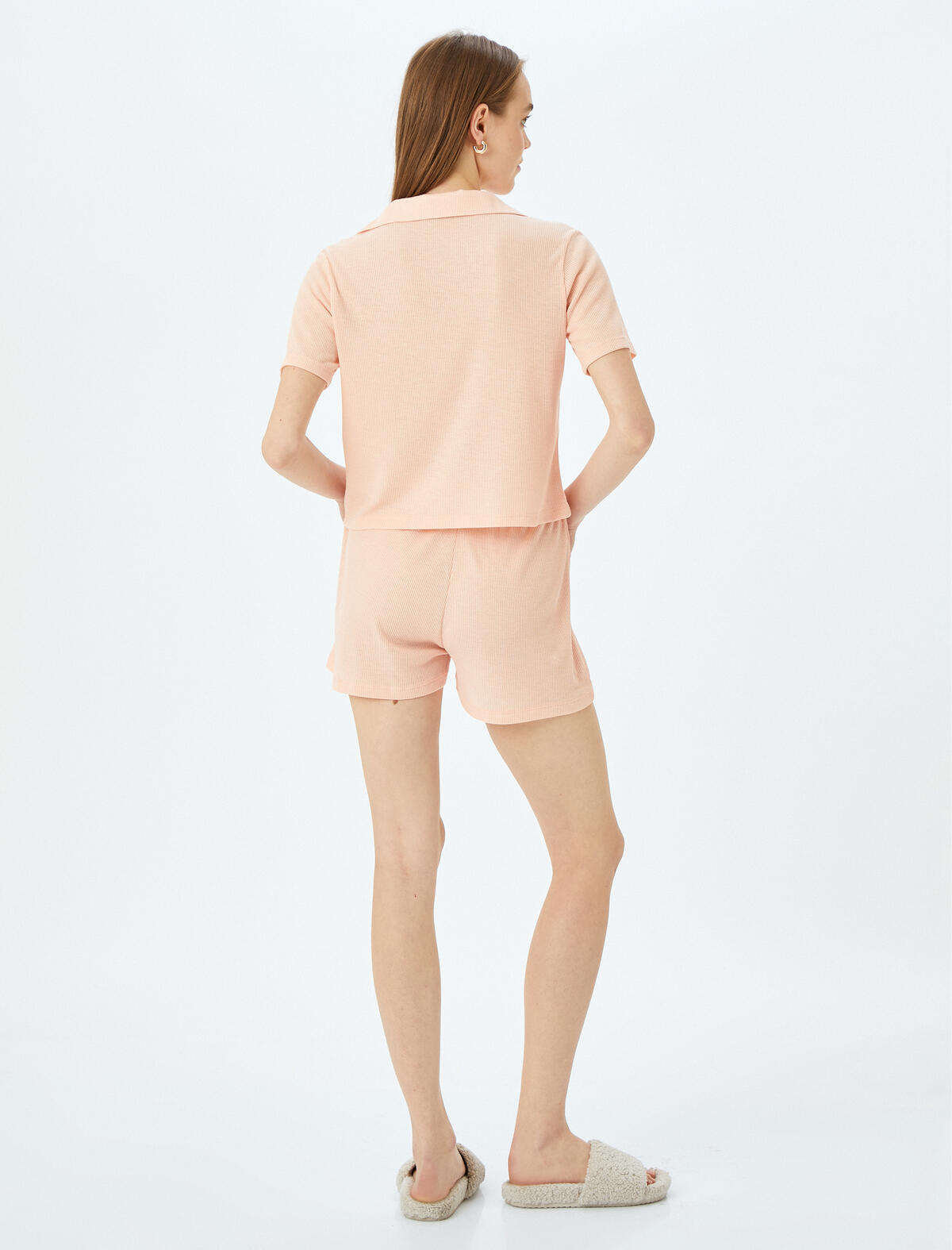 Koton Pijama Takımı 5SLK40057MK Turuncu