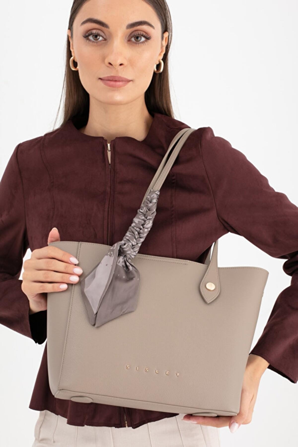 Sisley Kadın Kol Çantası SLY_284 Taş - Haki