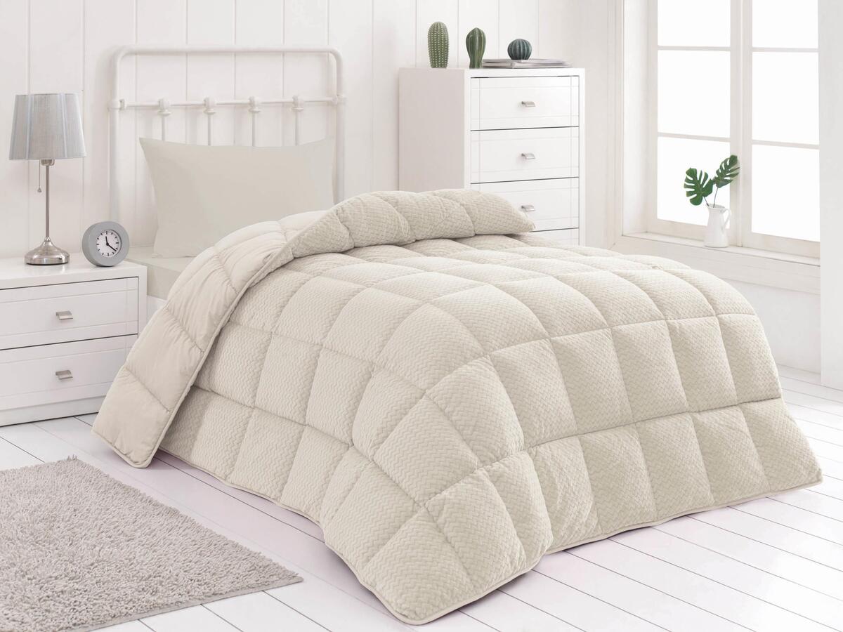 Merinos Yorgan Fashion Micro 195*215 Zigzag Bej