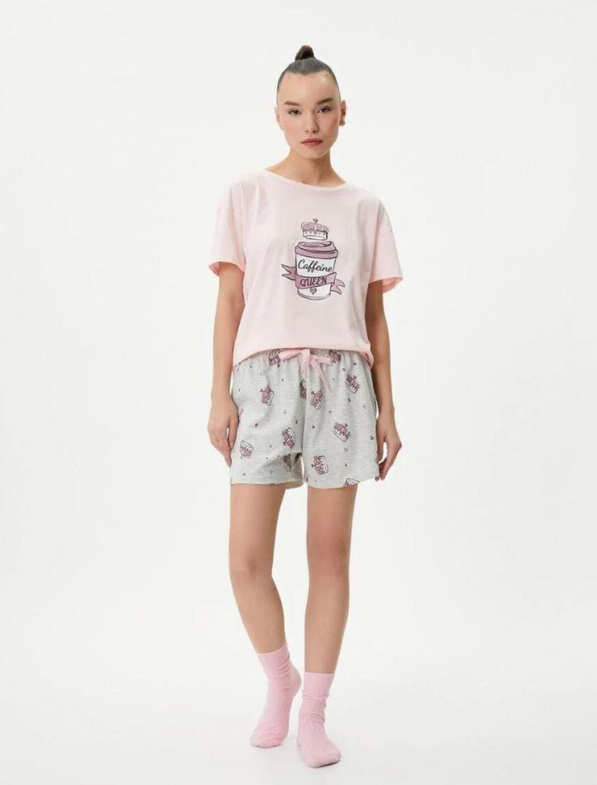 Koton Pijama Takımı 4SLK40016MK Pembe S