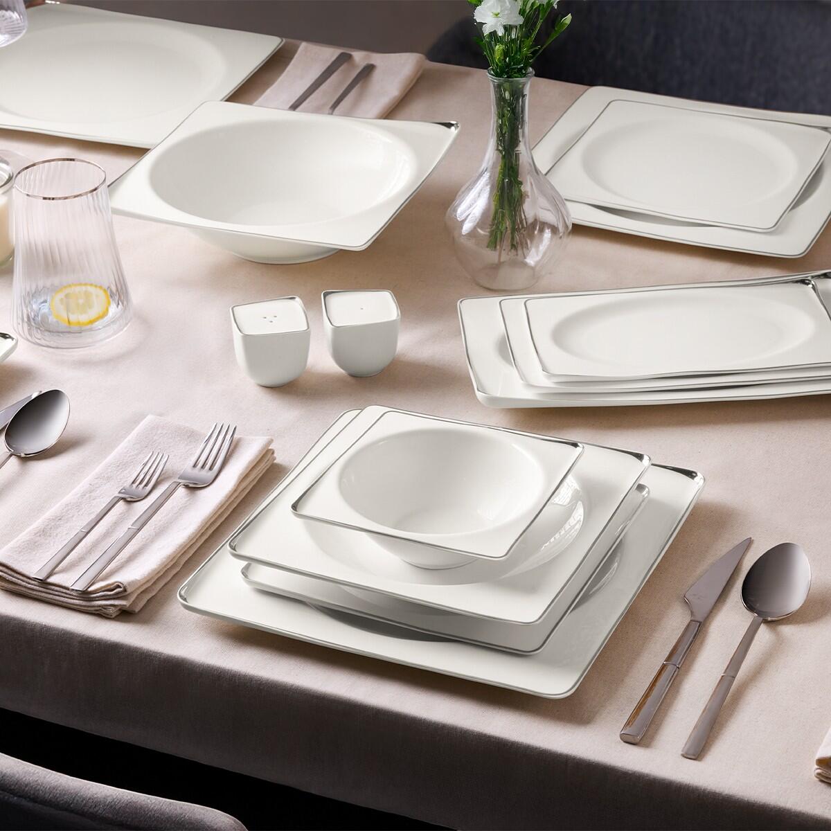 Aryıldız Yemek Takımı 56P Crystal Ixır 153AR265420 Platın