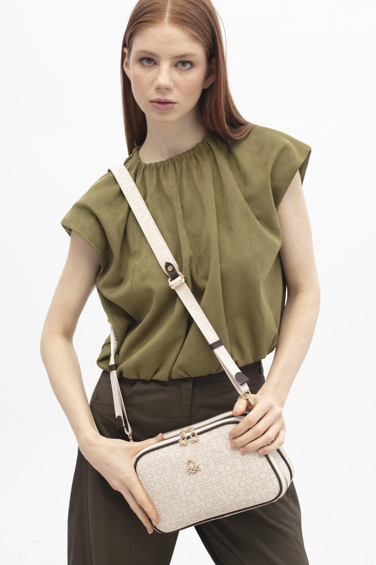 United Colors Of Benetton Kadın Çapraz Çanta BNT_1785 Bej-Kahve