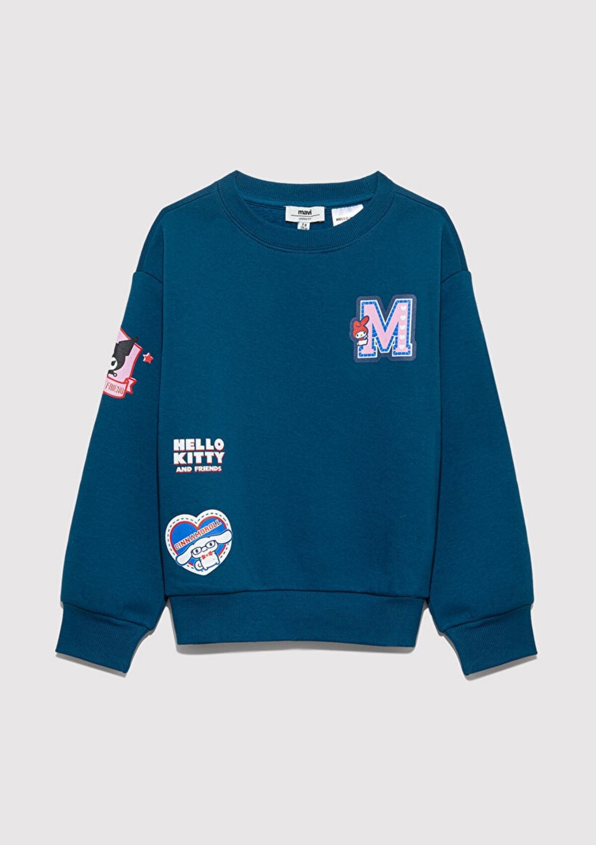 Mavi Sweatshirt Kız Çocuk M7S10164-89110 Mavi