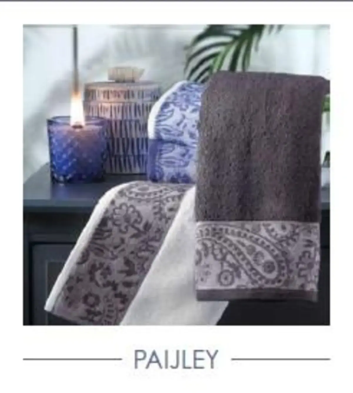 Özdilek Havlu 50*90 Paijley Krem-Gri