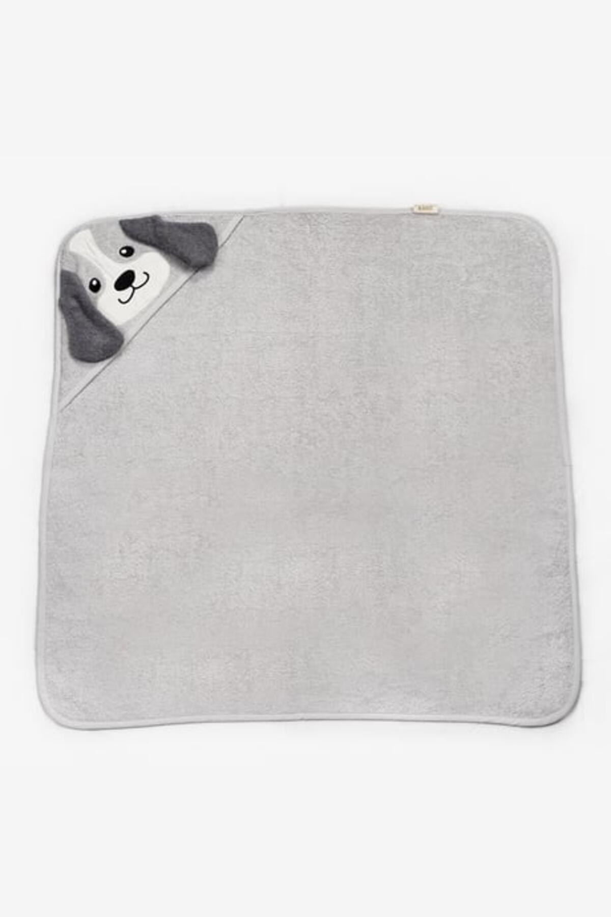 Kanz Havlu Kundak Silgi Nakışlı (Knz-037) Dog Gri