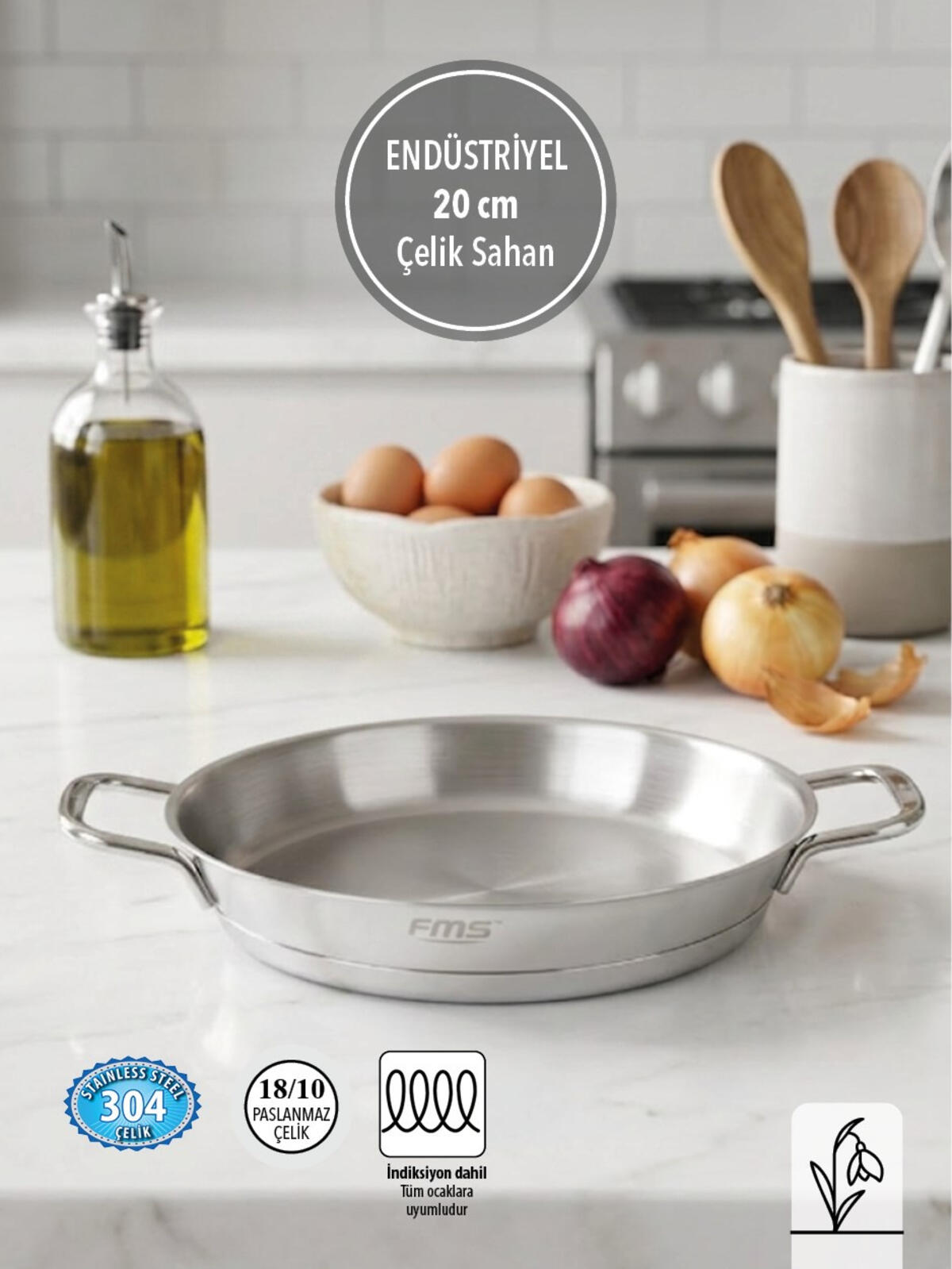 Fms Sahan 20Cm Endüstriyel Çelik 10021End