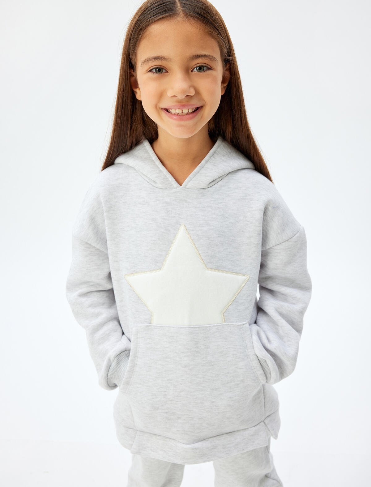 Koton Sweatshirt Kız Çocuk 5WKG10202AK Gri