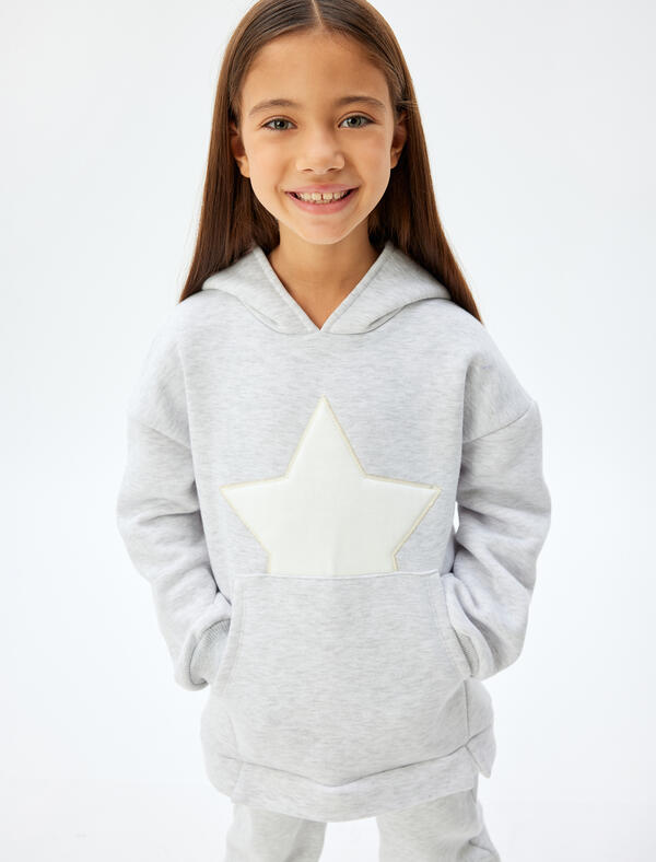 Koton Sweatshirt Kız Çocuk 5WKG10202AK Gri