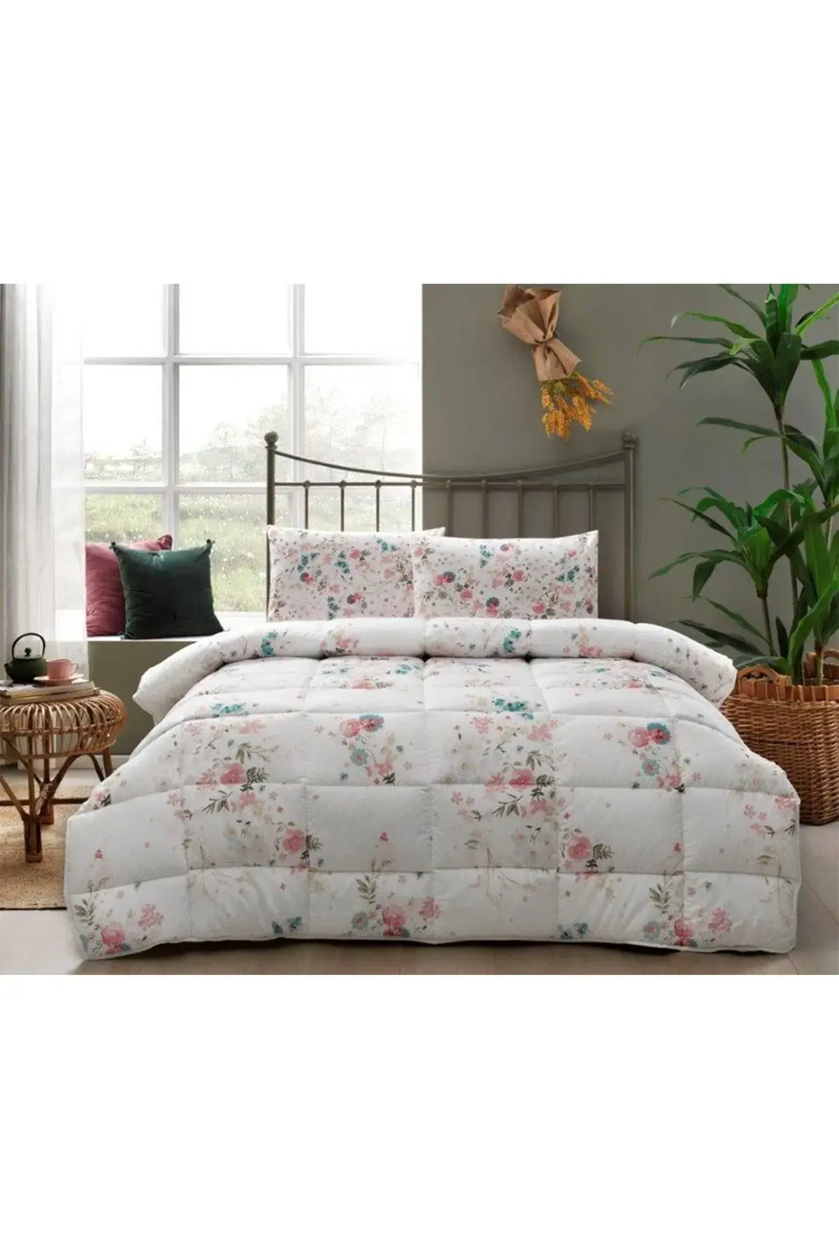 Moda Letto Uyku Seti Vısıon Çift Kişilik Fresca Flor Pudra