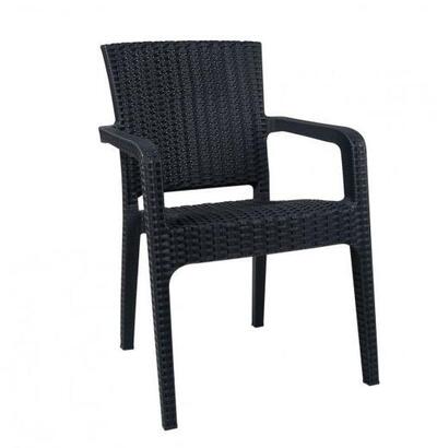 Comfort Sandalye Lilyum Rattan Antrasit