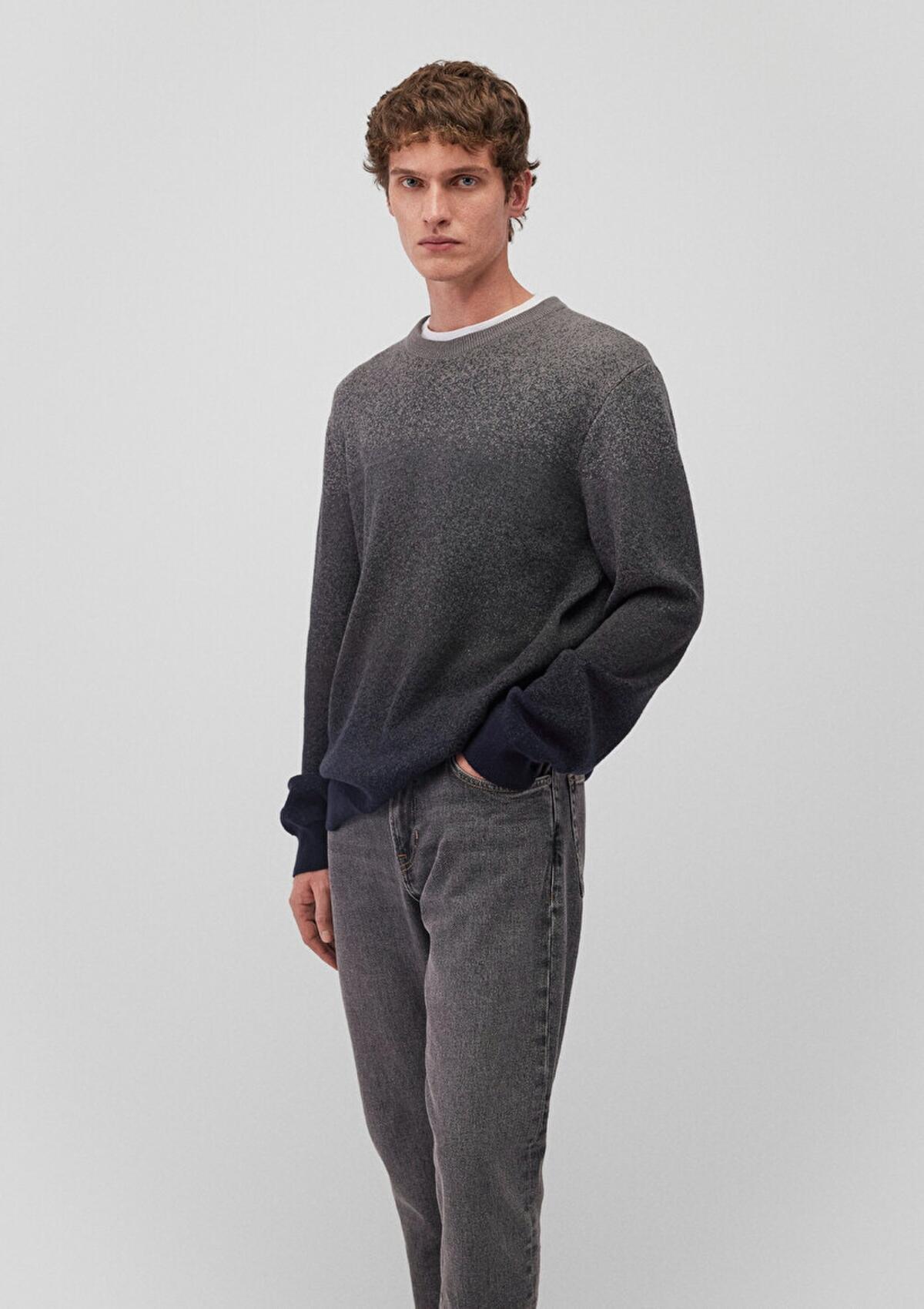 Mavi Kazak M070779-34686 Gri Melanj