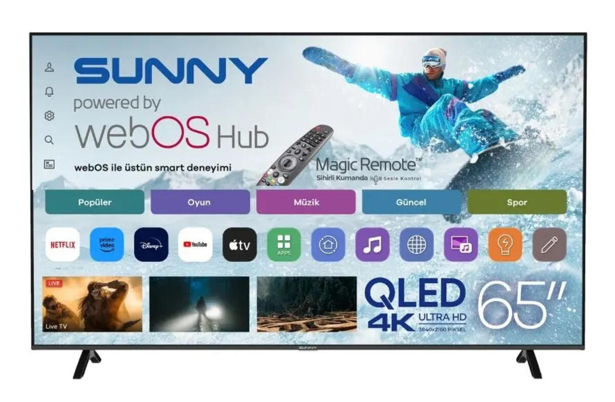 Sunny QLed Tv 65'" SN65QMN252 QLed 4K UHD WebOS