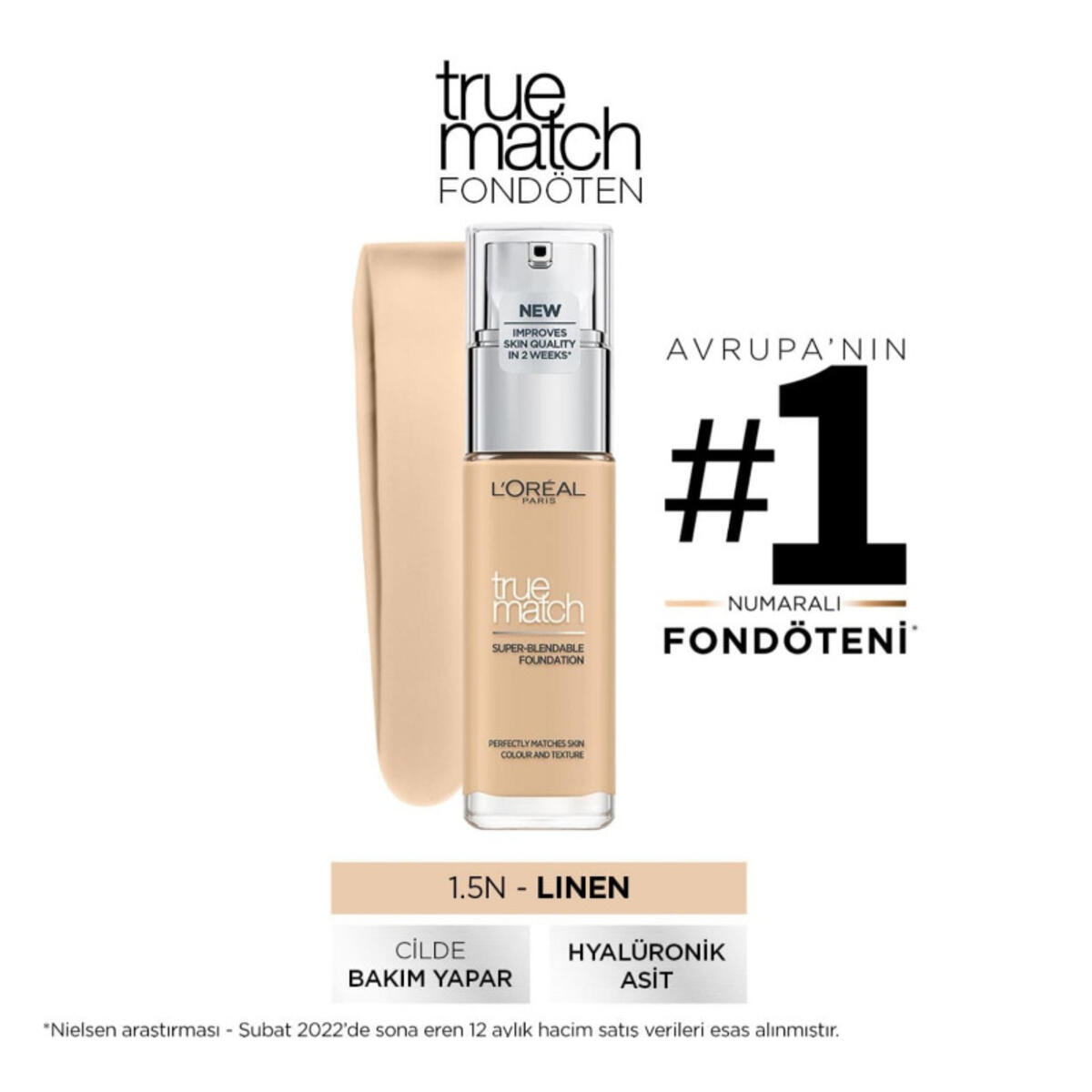 Loreal Paris Fondöten True Match No:1.5N