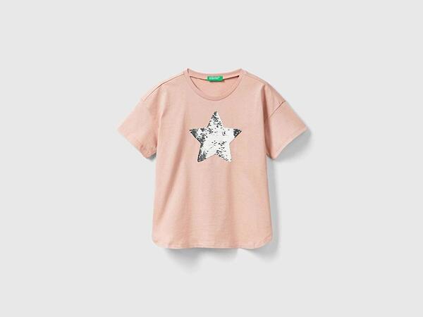 Benetton Tişört Kız Çocuk 3I1XC10IA Bej