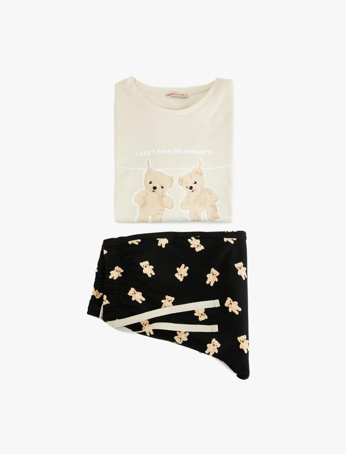 Koton Pijama Takımı 6WLK40095MK Gri