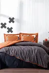Özdilek Nevresim Takımı Tek Kişilik Ranforce Fitted Kudonta Oranj