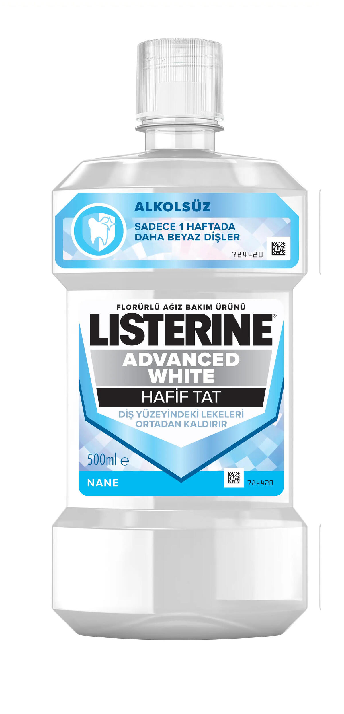 Listerine Ağız Bakım Suyu Advanced White (Hafif Tat) 500Ml