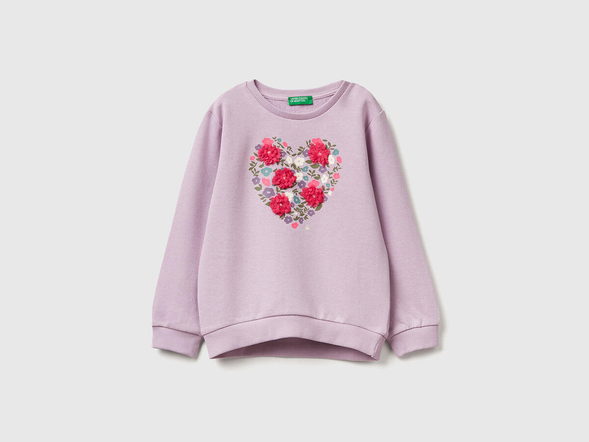 Benetton Sweatshirt Kız Bebek BNT-BG 3J68G10K3-25K Lila