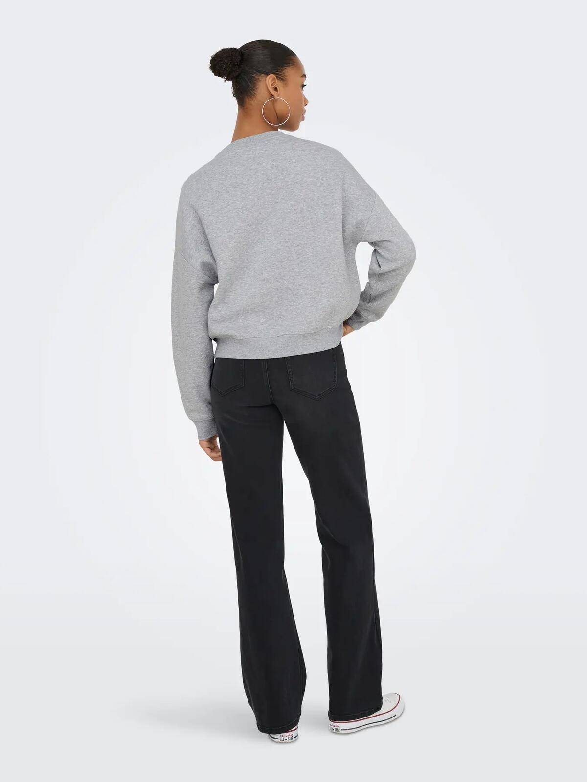 Only Sweatshirt 15254183 Açık Gri Melanj