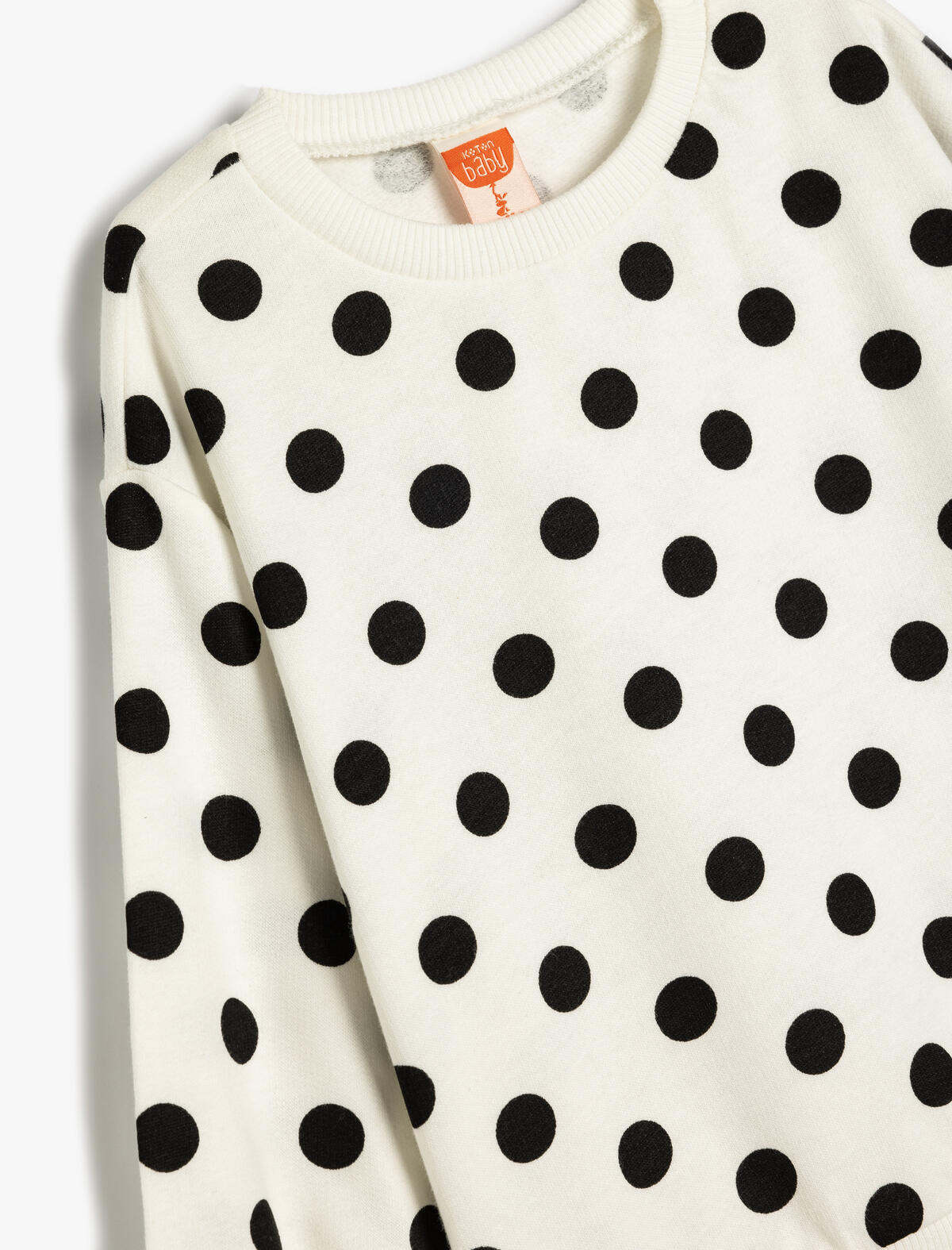 Koton Sweatshirt Kız Bebek 5WMG10106AK Ekru Desenli