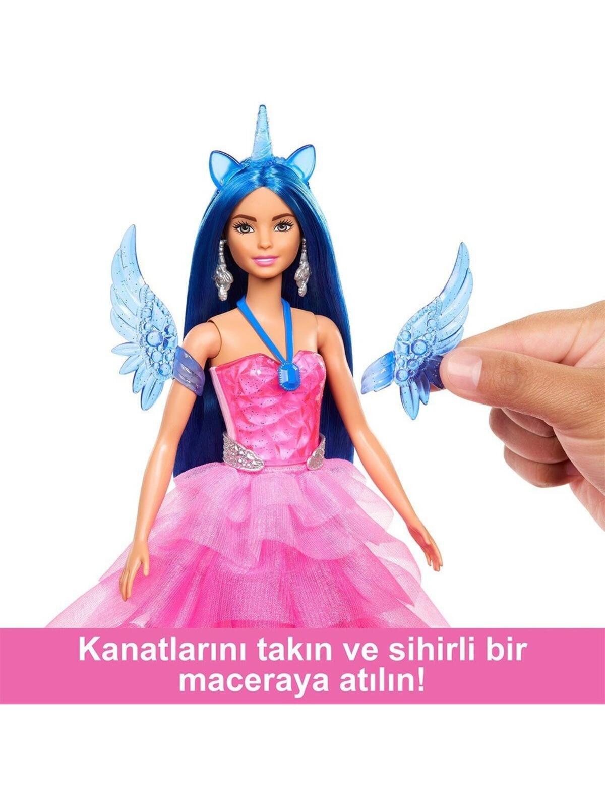 Barbie Mavi Saçlı Prenses Bebek MTL-HRR16