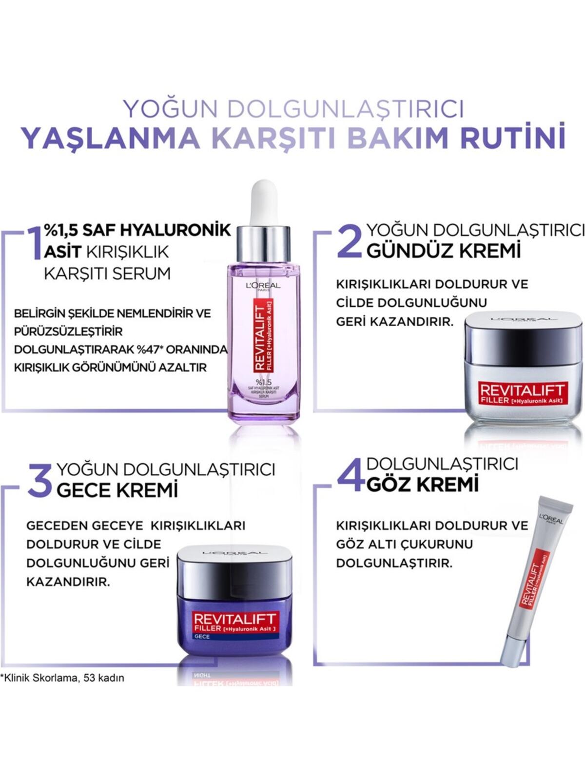 Loreal Paris Gündüz Kremi Revitalift Filler 50Ml