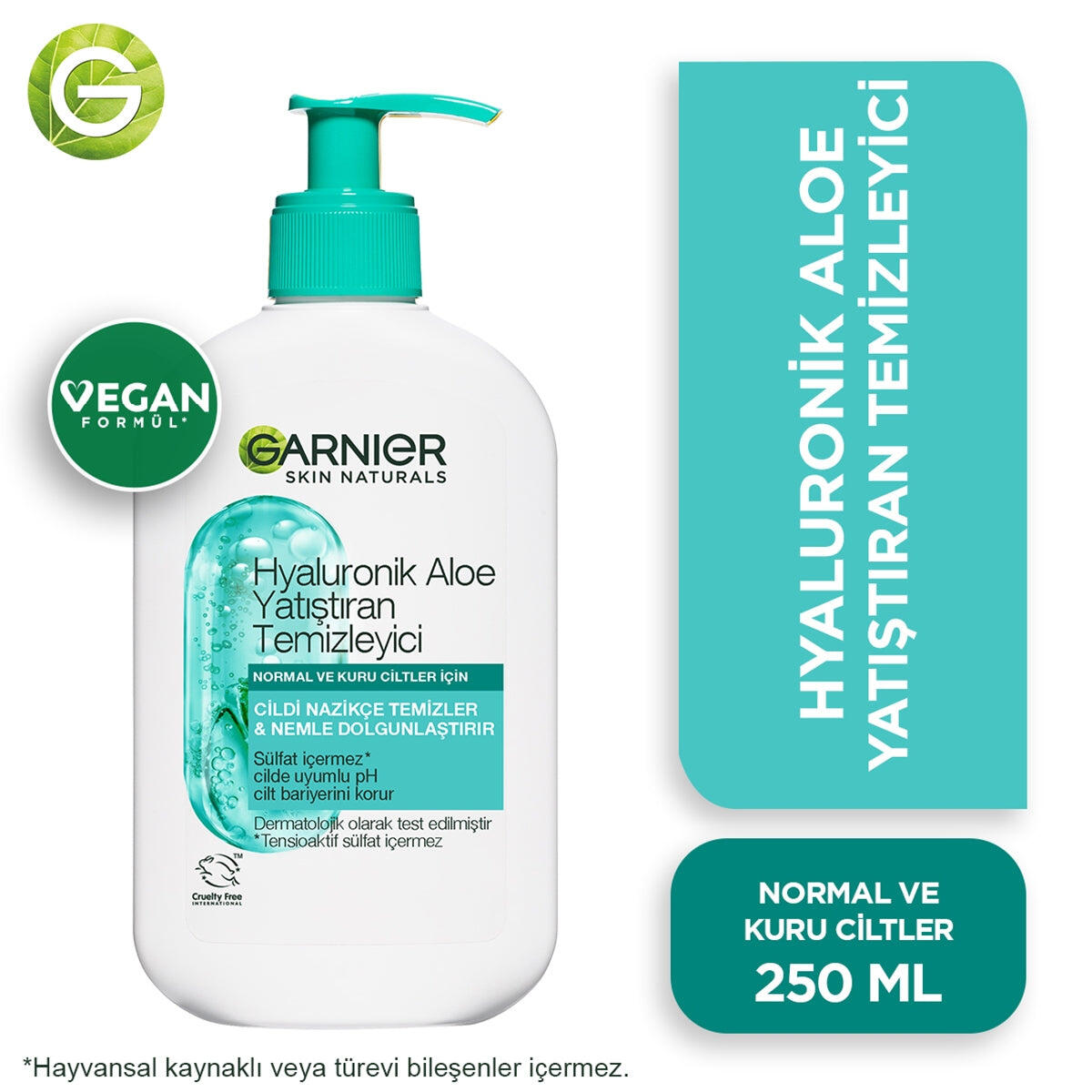 Garnier Temizleyici Hyaluronik Aloe Nem+Yatıştıran 250Ml