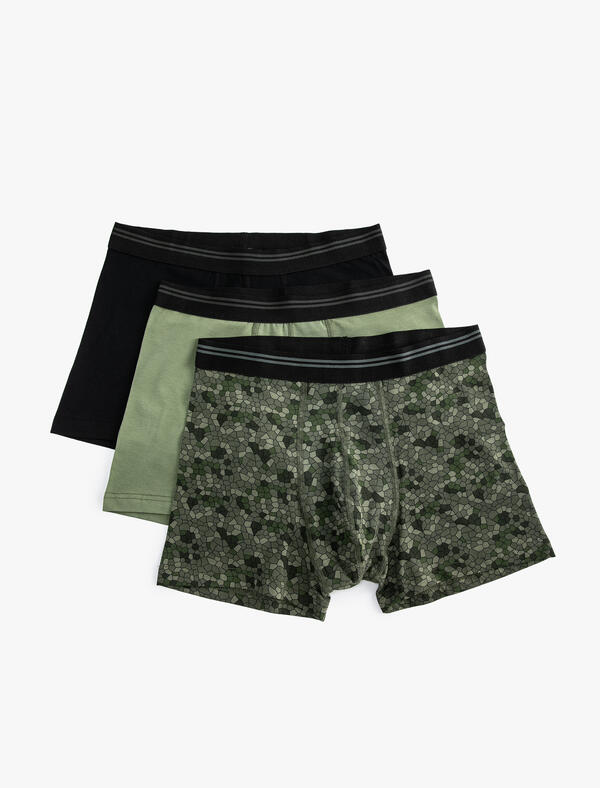 Koton Boxer 4WLM90010MK Yeşil Desenli