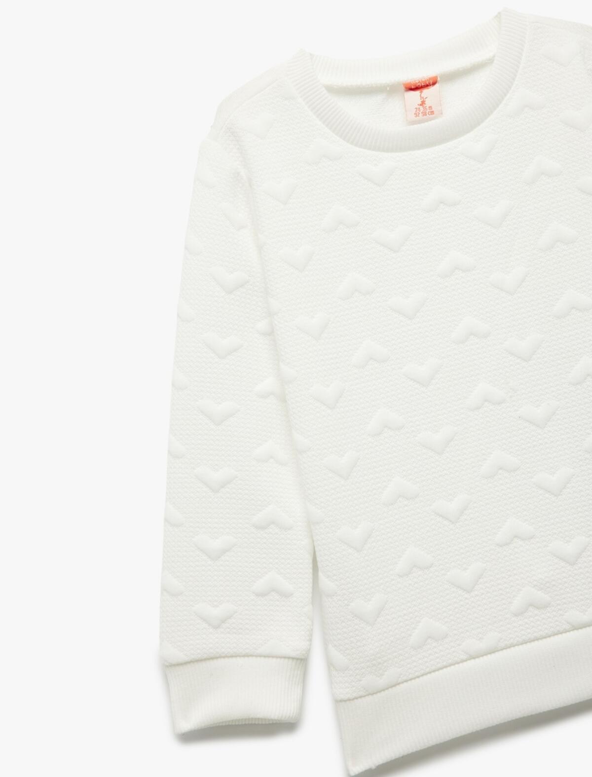 Koton Sweatshirt Kız Bebek 6WMG10002AK Ekru