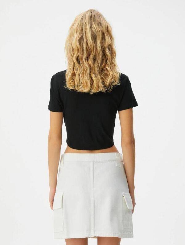 Koton Tişört 4SAL10048IK Siyah