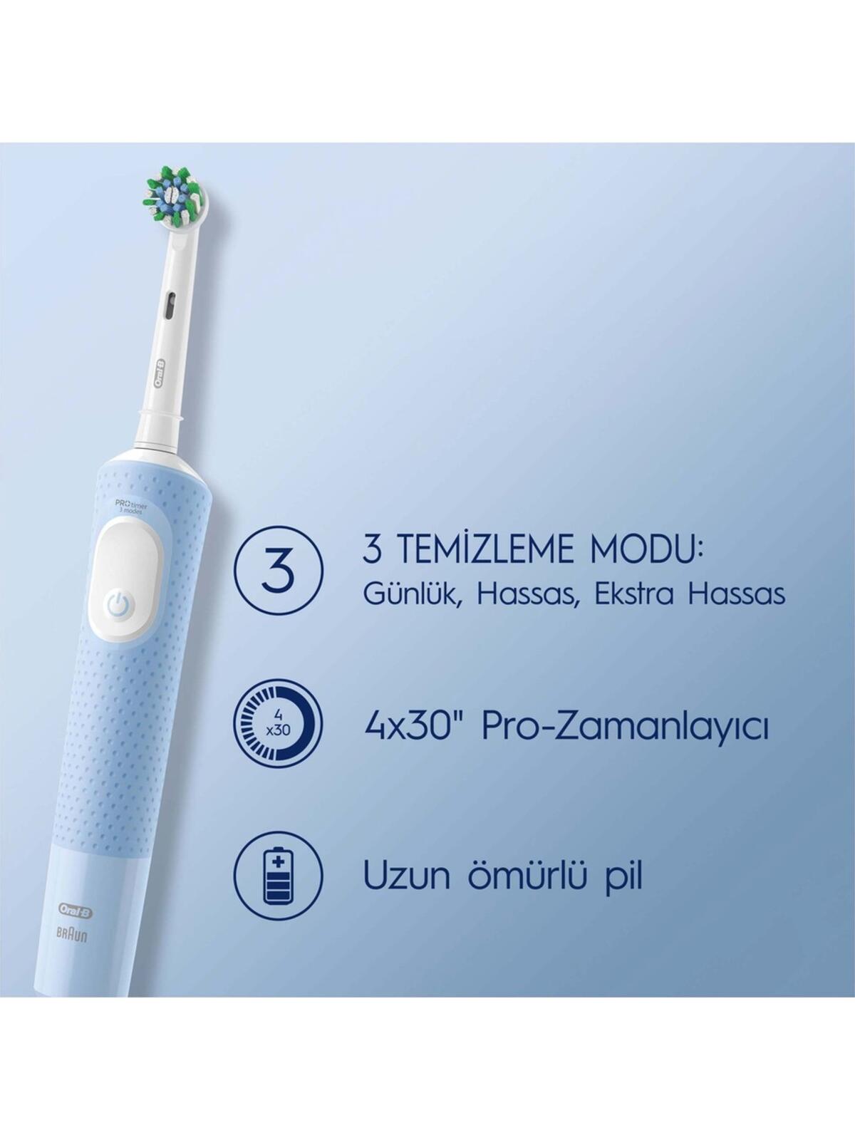 Oral-B Şarjlı Diş Fırçası Vitality Pro Protect X Clean Mavi