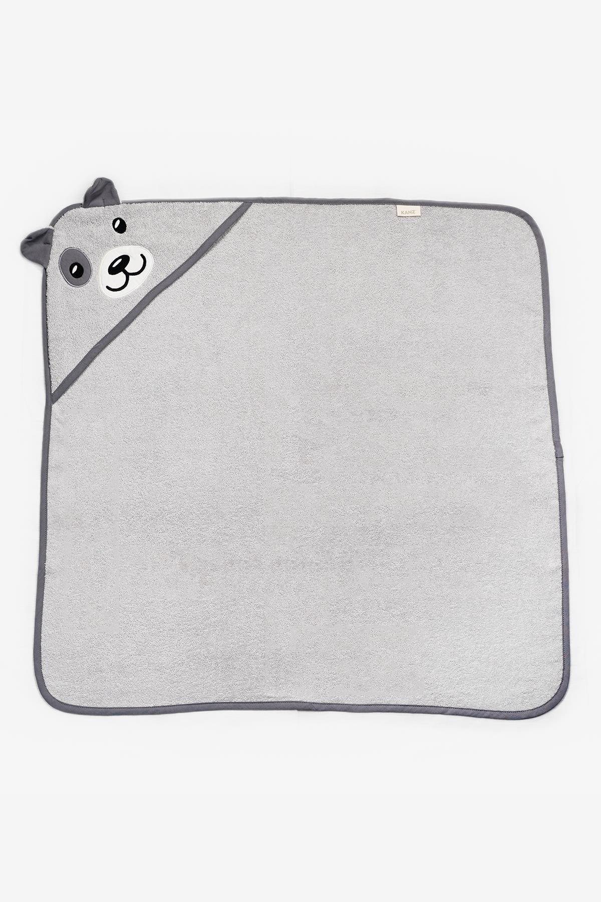 Kanz Havlu Kundak Silgi Nakışlı (Knz-037) Bear Gri