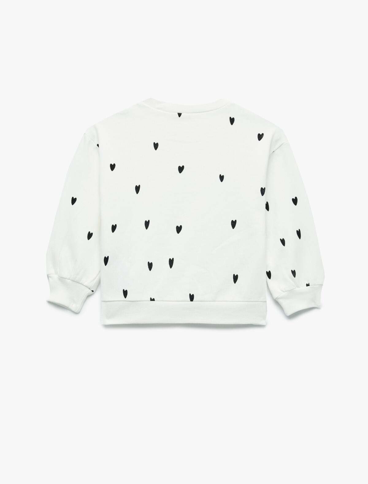 Koton Sweatshirt Kız Bebek 6WMG10089AK Ekru Desenli