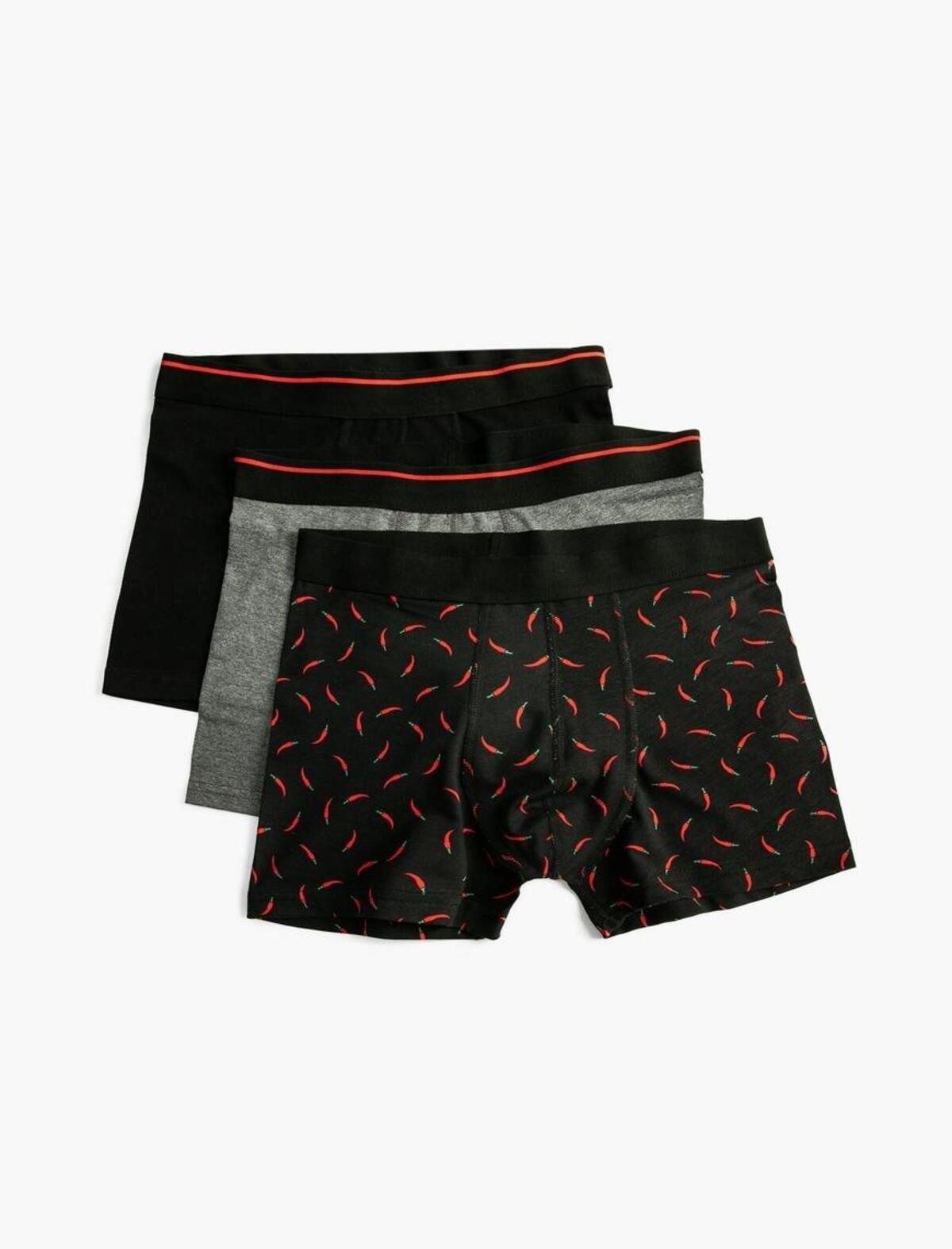 Koton Boxer 4WLM90018MK Siyah Desenli XL