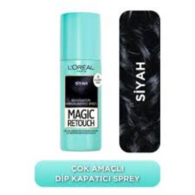 Loreal Paris Beyaz Kapatıcı Saç Spreyi Siyah 75Ml (Dy)