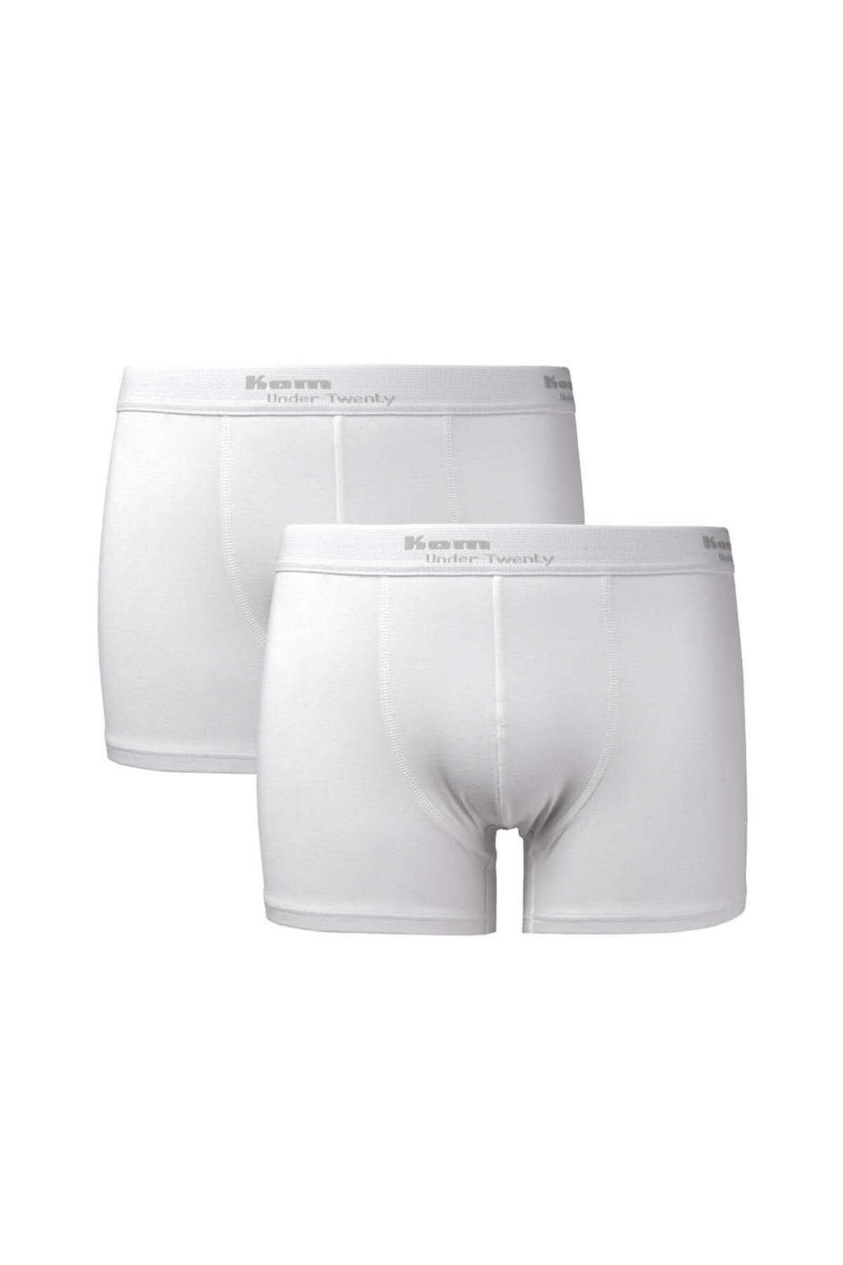 Kom Boxer Tight 2Li 111.011 Beyaz 2XL