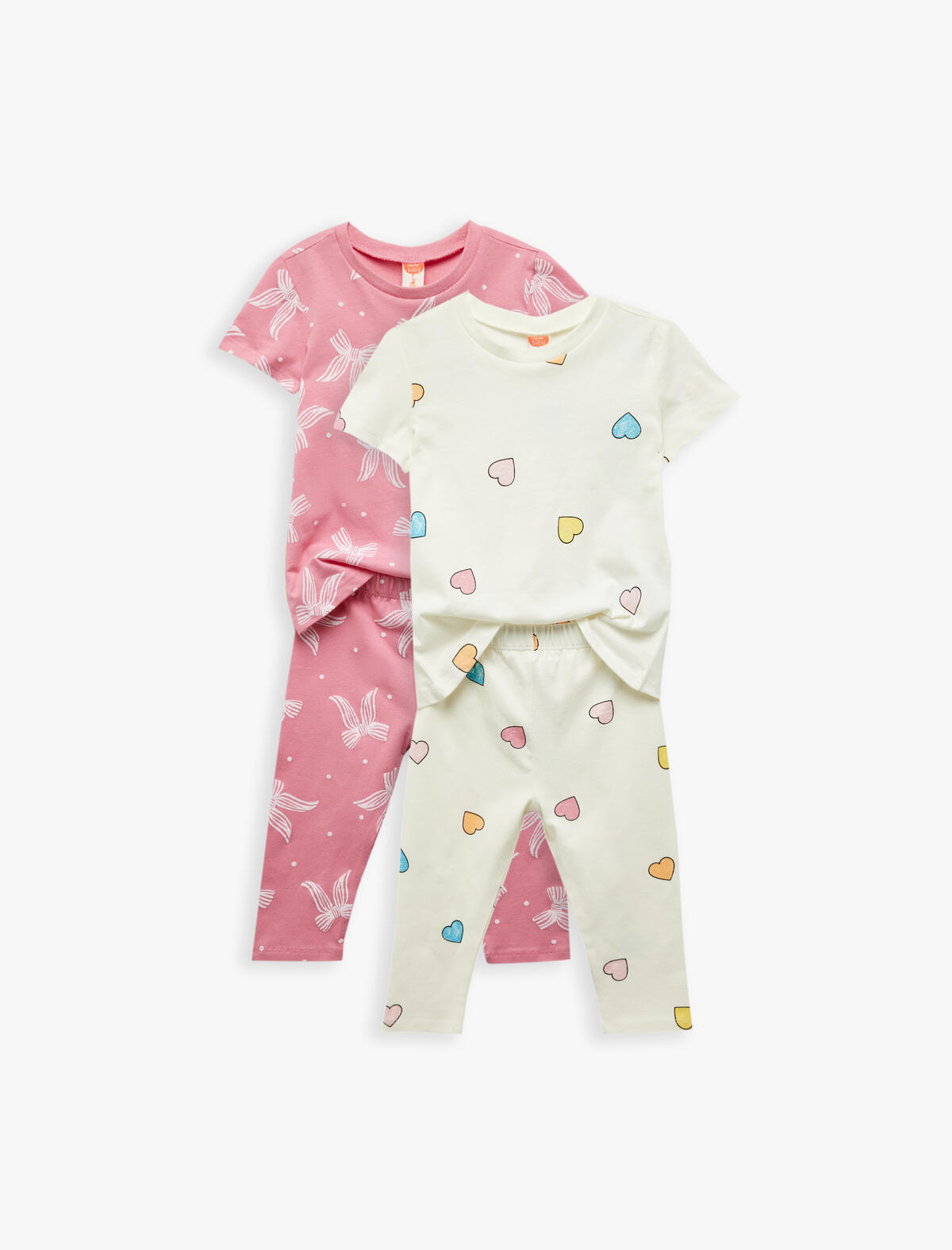 Koton Set Kız Bebek 5SMG10122AK Ekru Desenli